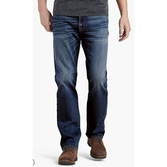 Lucky Brand Mens 181 Relaxed Straight Denim Jeans Stretch Size 40x34 New - Picture 1 of 10